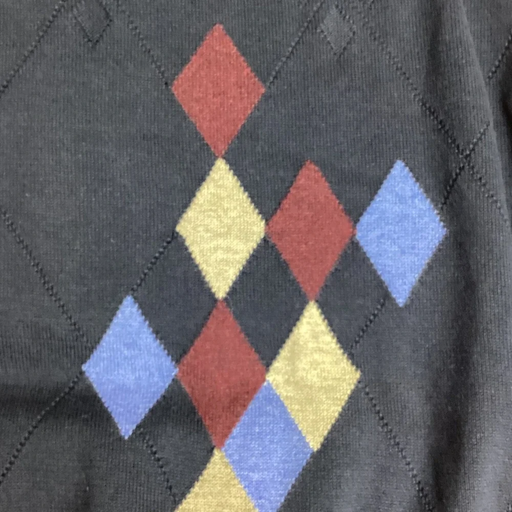 Southern Pines Mens XL Navy Blue Argyle Quarter Zip Sweater Vest NWT RN127237